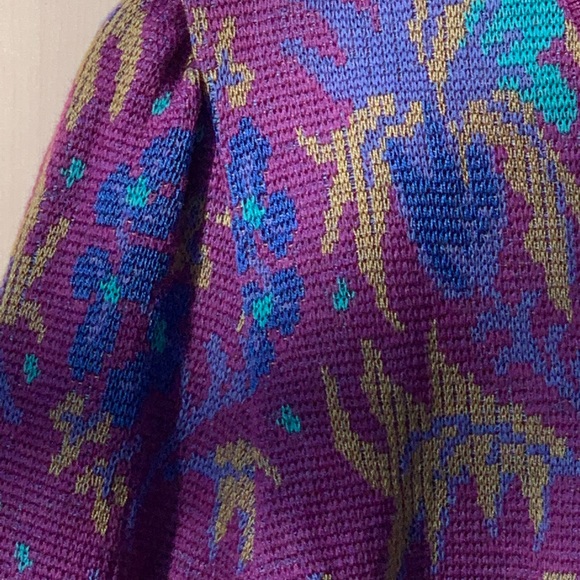 Vintage Purple Floral Button Cardigan - Picture 3 of 8